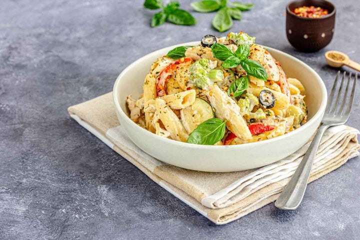 High Protein White Sauce Pasta Recipe Using Bambino Pasta - Bambino Pasta