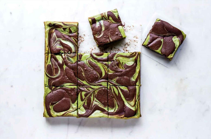 Matcha Chocolate Swirl Brownies Recipe with Bambino Atta - Bambino Pasta