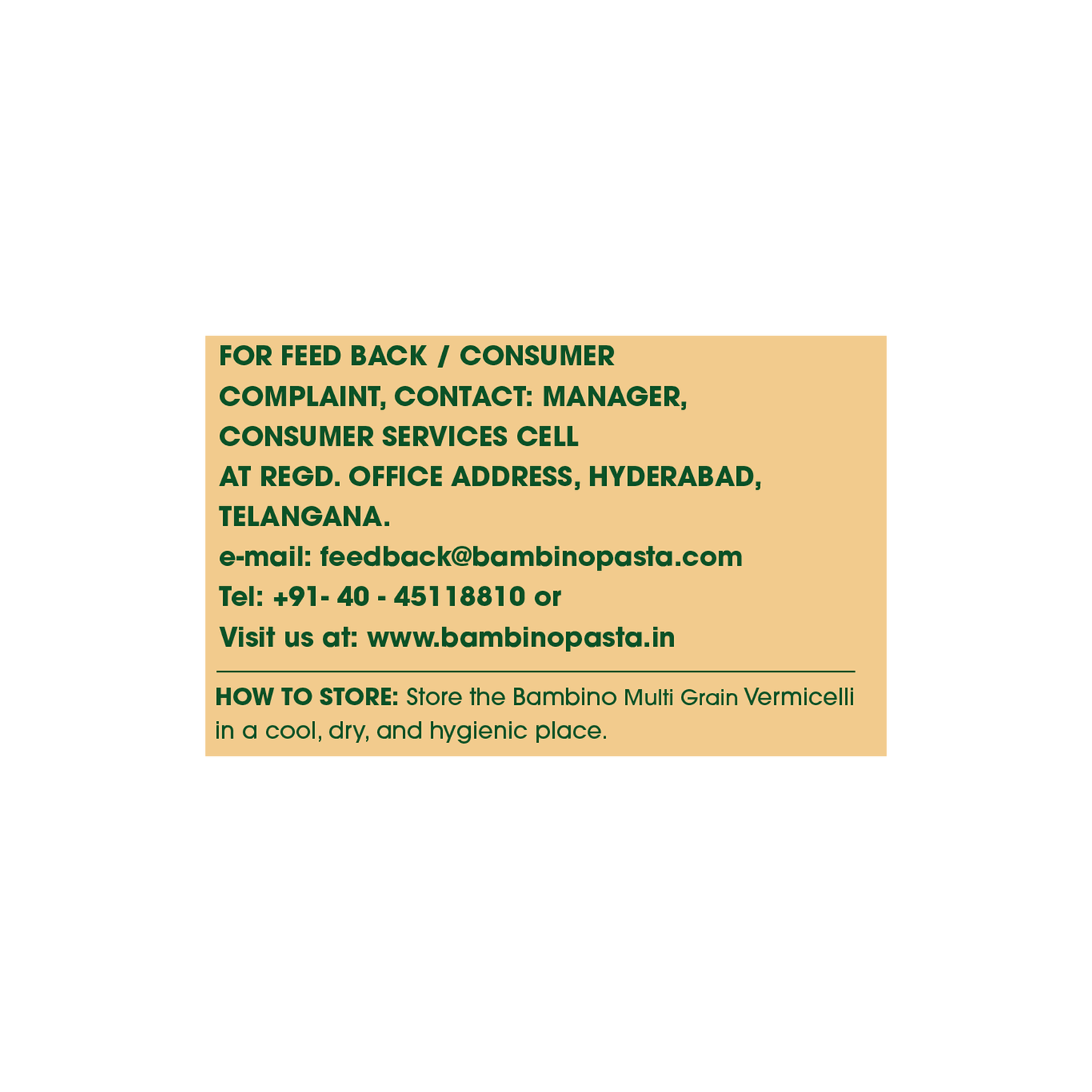 Bambino Multigrain Vermicelli - Bambino Pasta