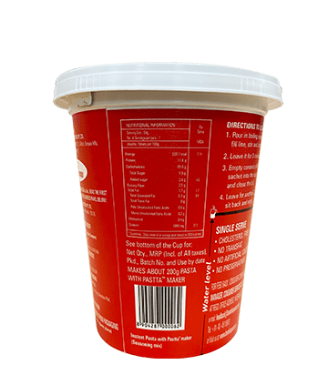 Bambino Pasta Shott Cup (Cheesy Tomato) - Bambino Pasta