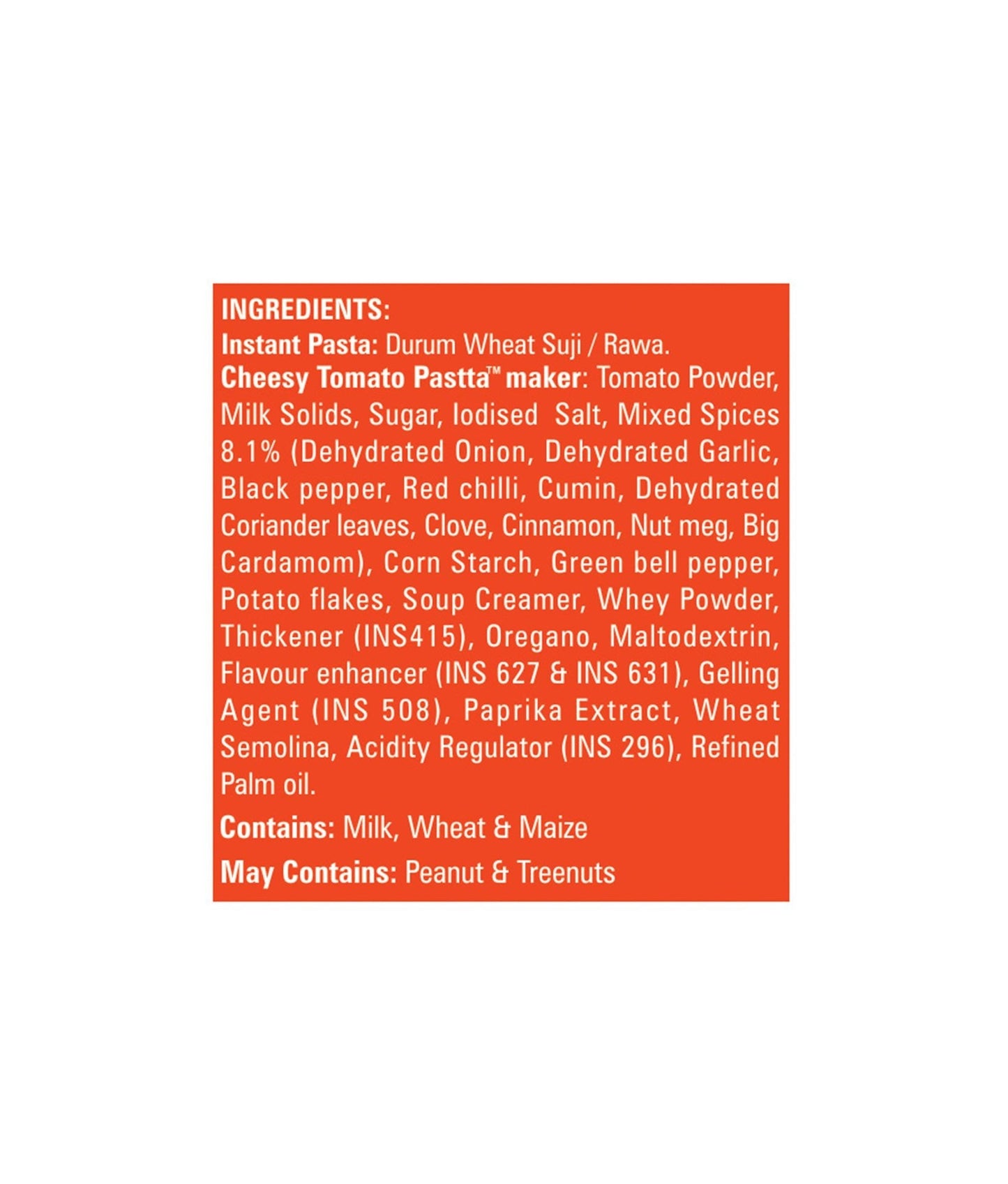 Bambino Pasta Shott Cup (Cheesy Tomato) - Bambino Pasta