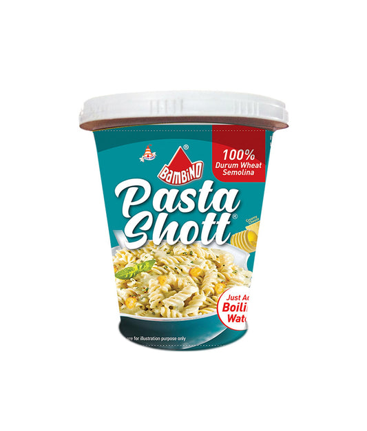 Bambino Pasta Shott Cup (Creamy Cheese) - Bambino Pasta