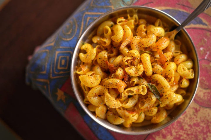 Cheesy Masala Macaroni with Bambino Macaroni - Bambino Pasta