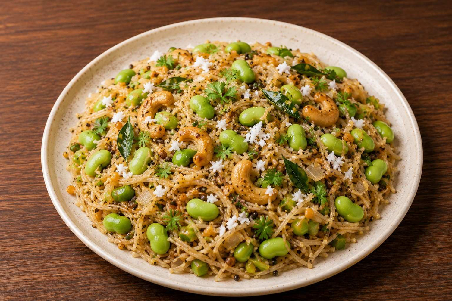 High Protein Edamame Upma with Bambino Multi Millet Vermicelli - Bambino Pasta