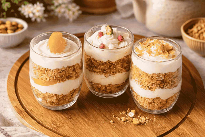 Vermicelli Kunafa Custard Recipe with Bambino Multi Millet Vermicelli - Bambino Pasta