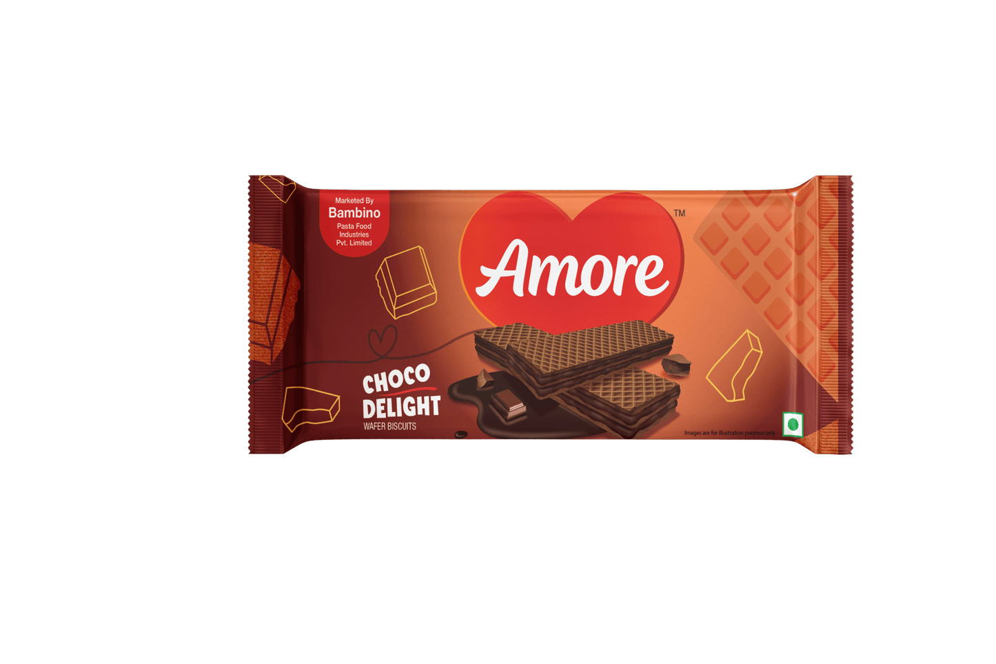 Amore Choco Delight Wafer Biscuit - Bambino Pasta