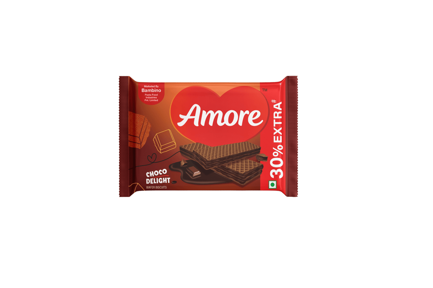 Amore Choco Delight Wafer Biscuit - Bambino Pasta