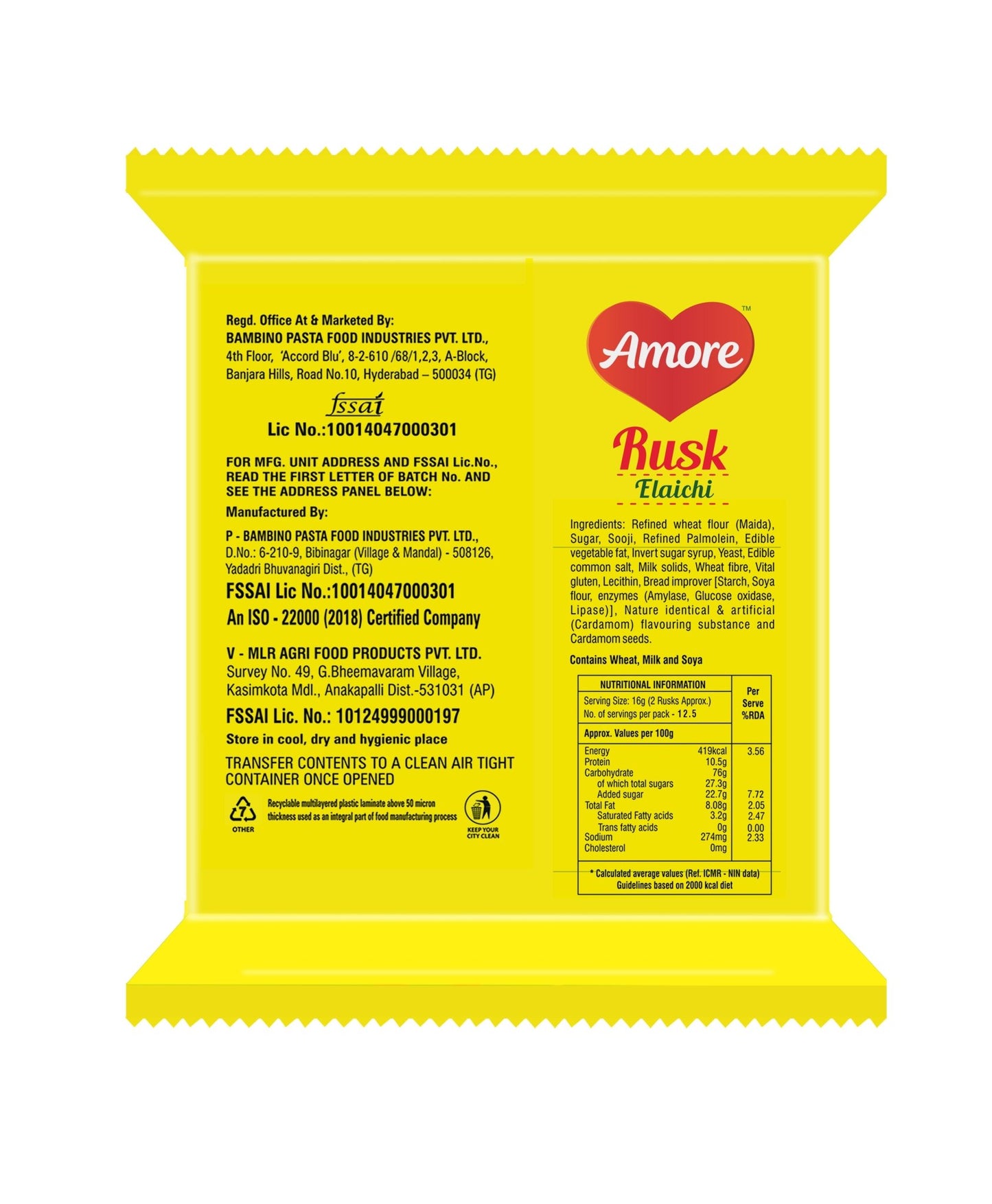 Amore Elaichi Rusk - Bambino Pasta