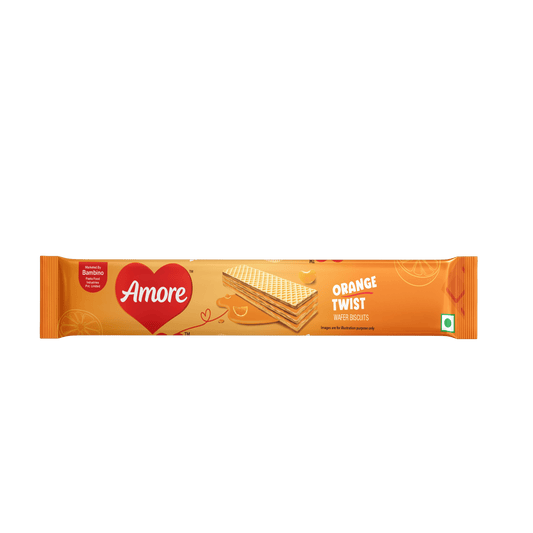 Amore Orange Twist Wafer Biscuit - Bambino Pasta