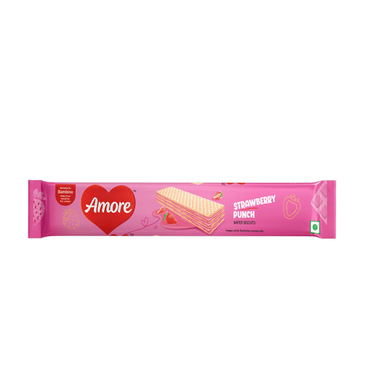 Amore Strawberry Punch Wafer Biscuit - Bambino Pasta