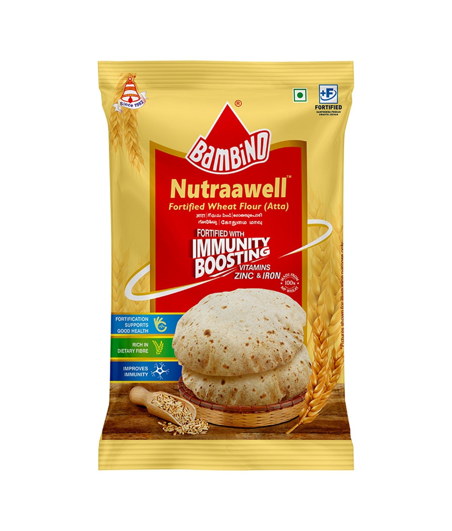 Bambino Nutraawell Fortified Wheat Flour (Atta) - Bambino Pasta